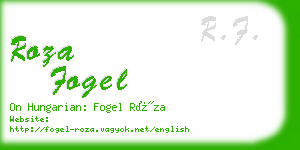 roza fogel business card